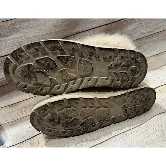 Rouge Helium Boots Women’s Booties Faux Fur Suede Ivory Platform Boho Cream 9 - Picture 7 of 7